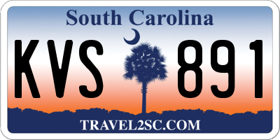 SC license plate KVS891
