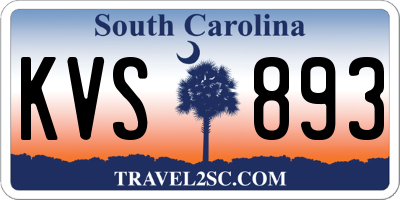 SC license plate KVS893