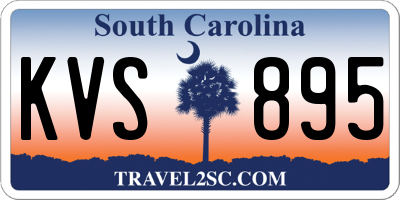 SC license plate KVS895