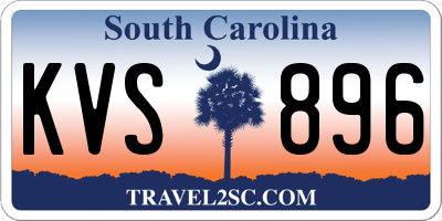 SC license plate KVS896