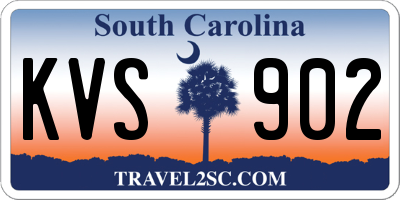 SC license plate KVS902