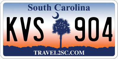 SC license plate KVS904