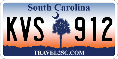 SC license plate KVS912