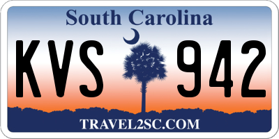 SC license plate KVS942