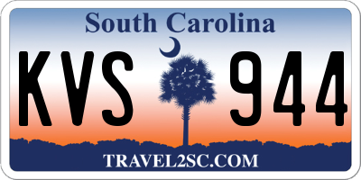 SC license plate KVS944