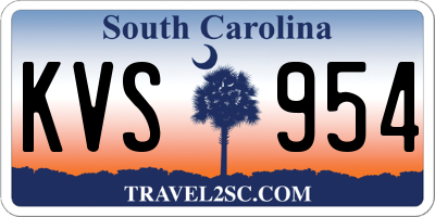 SC license plate KVS954