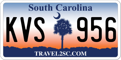 SC license plate KVS956