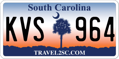 SC license plate KVS964