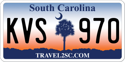 SC license plate KVS970