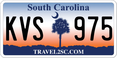 SC license plate KVS975
