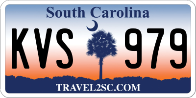 SC license plate KVS979