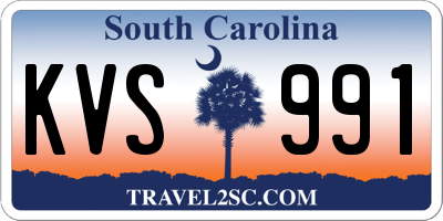 SC license plate KVS991