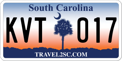 SC license plate KVT017