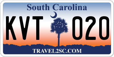 SC license plate KVT020
