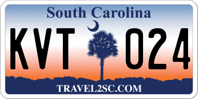 SC license plate KVT024