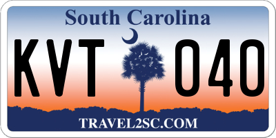 SC license plate KVT040