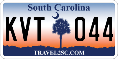 SC license plate KVT044