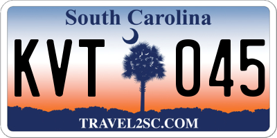 SC license plate KVT045