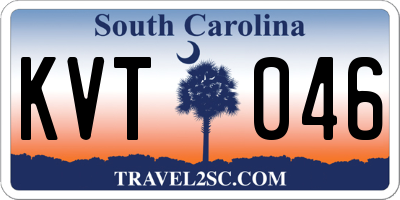 SC license plate KVT046