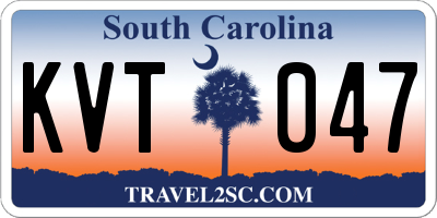 SC license plate KVT047
