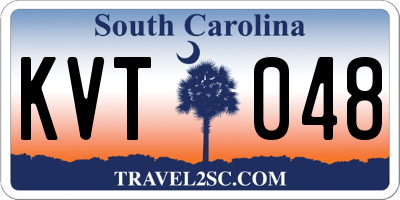 SC license plate KVT048
