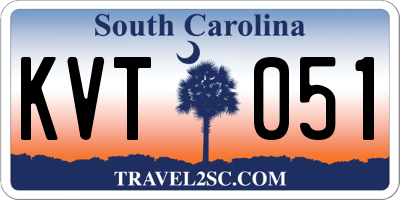 SC license plate KVT051