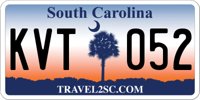 SC license plate KVT052
