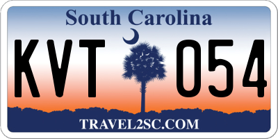 SC license plate KVT054