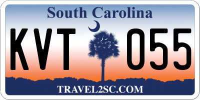 SC license plate KVT055
