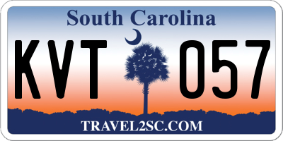 SC license plate KVT057