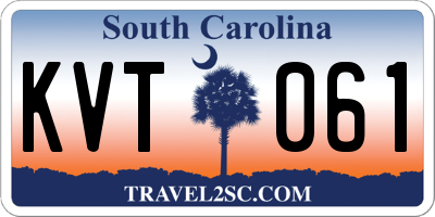 SC license plate KVT061