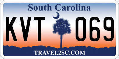SC license plate KVT069