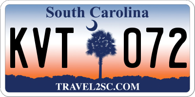 SC license plate KVT072