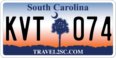 SC license plate KVT074