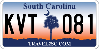 SC license plate KVT081