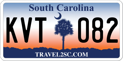 SC license plate KVT082