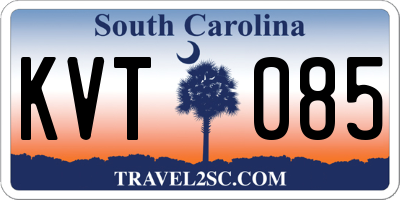 SC license plate KVT085