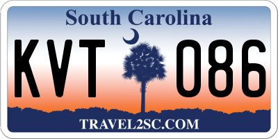 SC license plate KVT086