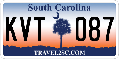 SC license plate KVT087