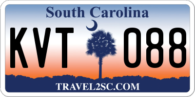 SC license plate KVT088