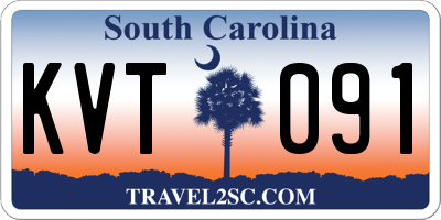 SC license plate KVT091