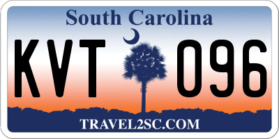 SC license plate KVT096