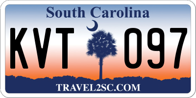 SC license plate KVT097