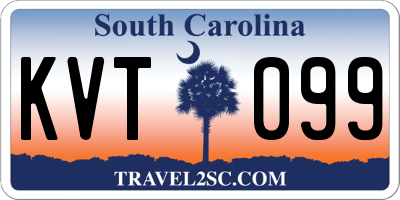 SC license plate KVT099