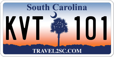 SC license plate KVT101