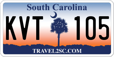 SC license plate KVT105