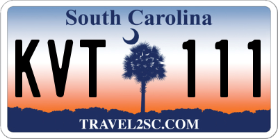 SC license plate KVT111