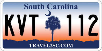 SC license plate KVT112