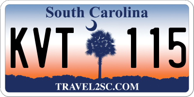 SC license plate KVT115