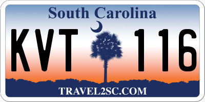 SC license plate KVT116